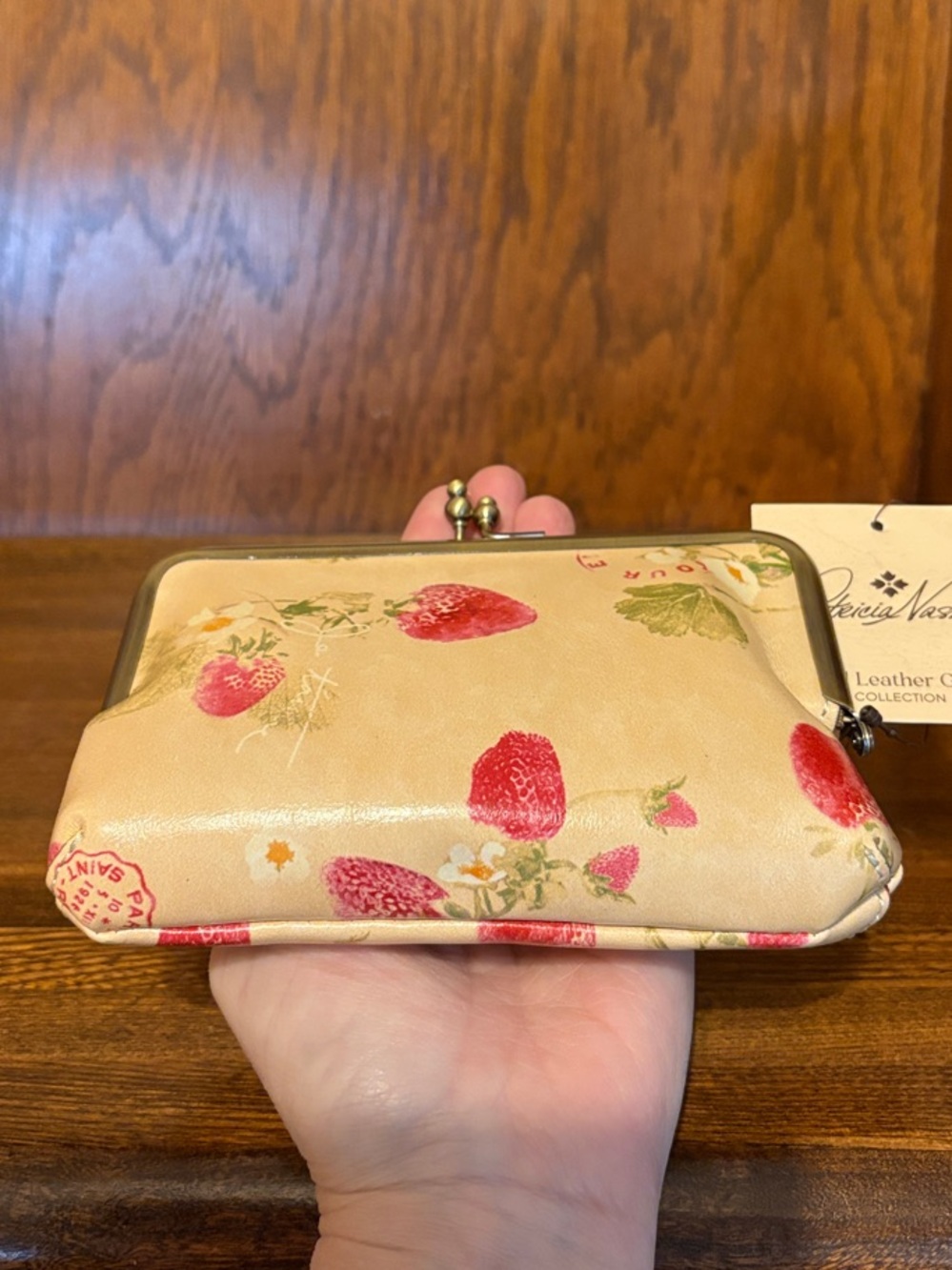 NWT-Patricia Nash-SET-Parisian๐Strawberry-Sandrine Bag & Fira Frame Wallet-$258 - Picture 14 of 16